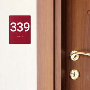 Custom ADA sign for a room number