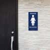 A women's restroom sign with the Spanish translation