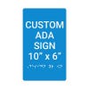 Custom ADA Sign Vertical 10" x 6"