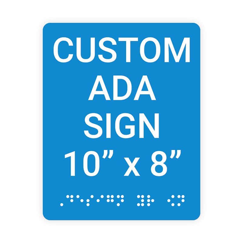 Custom ADA Sign Vertical 10" x 8"