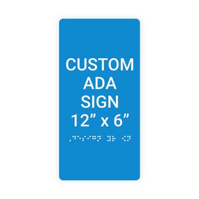 ADA Sign Vertical 12 in x 6 in