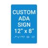 Custom ADA Sign Vertical 12" x 8"