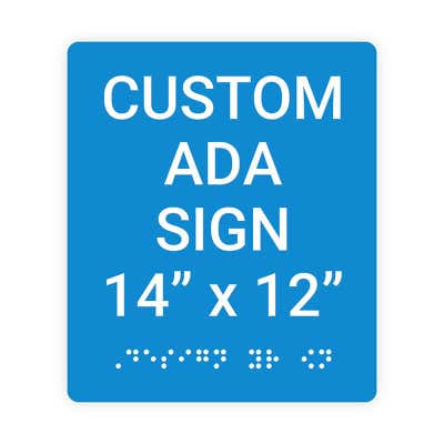 ADA Sign Vertical 14 in x 12 in