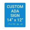 Custom ADA Sign Vertical 14" x 12"
