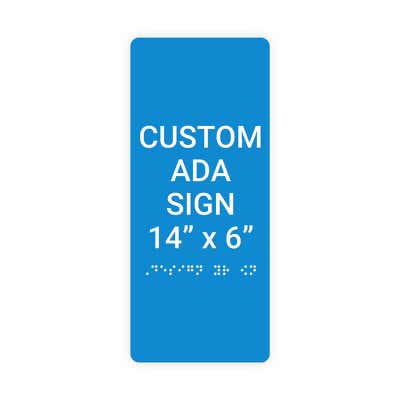 ADA Sign Vertical 14 in x 6 in