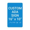 Custom ADA Sign Vertical 16" x 10"