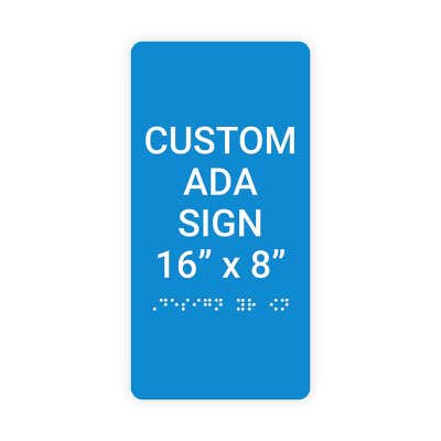 ADA Sign Vertical 16 in x 8 in