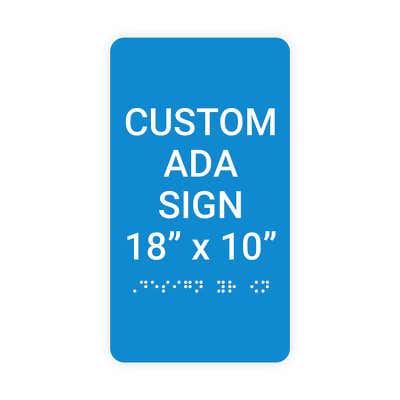 ADA Sign Vertical 18 in x 10 in
