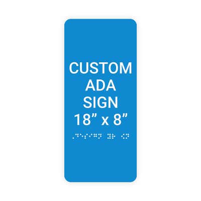ADA Sign Vertical 18 in x 8 in