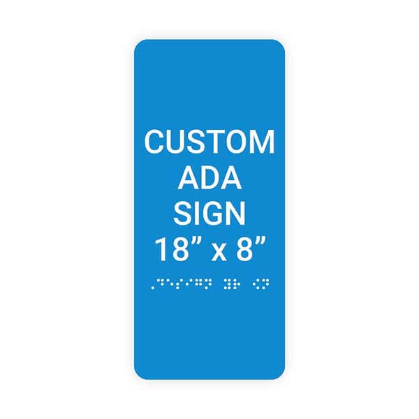 Custom ADA 18" x 8" Vertical Sign