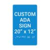 Custom ADA Sign Vertical 20" x 12"