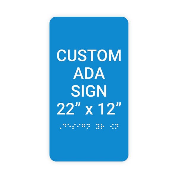 ADA 22" x 12" Vertical Sign 