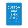 Custom ADA Sign Vertical 3" x 2"