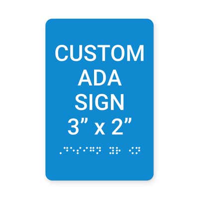 ADA Sign Vertical 3 in x 2 in