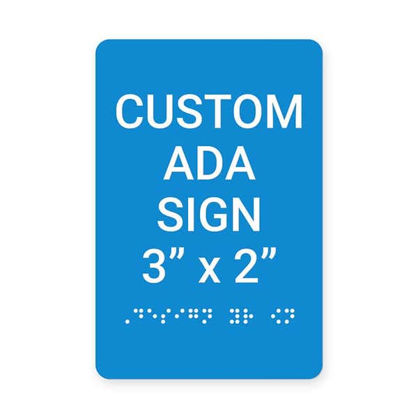 ADA 3" x 2" Vertical Sign 