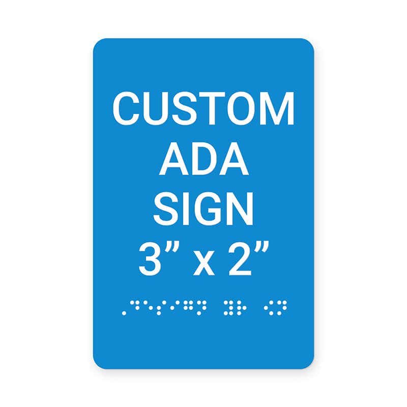 Custom ADA Sign Vertical 3" x 2"