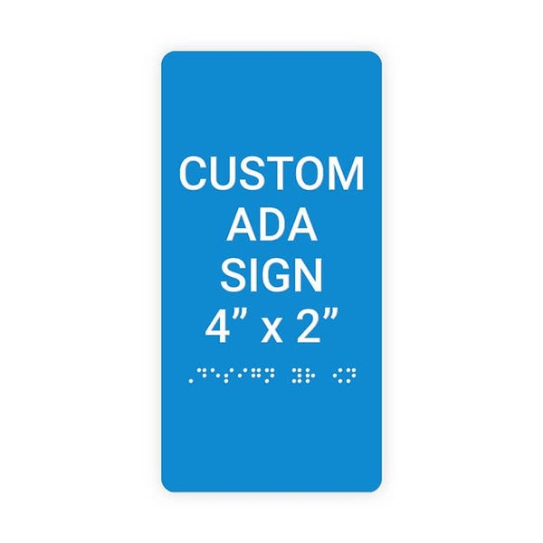 ADA 4" x 2" Vertical Sign 