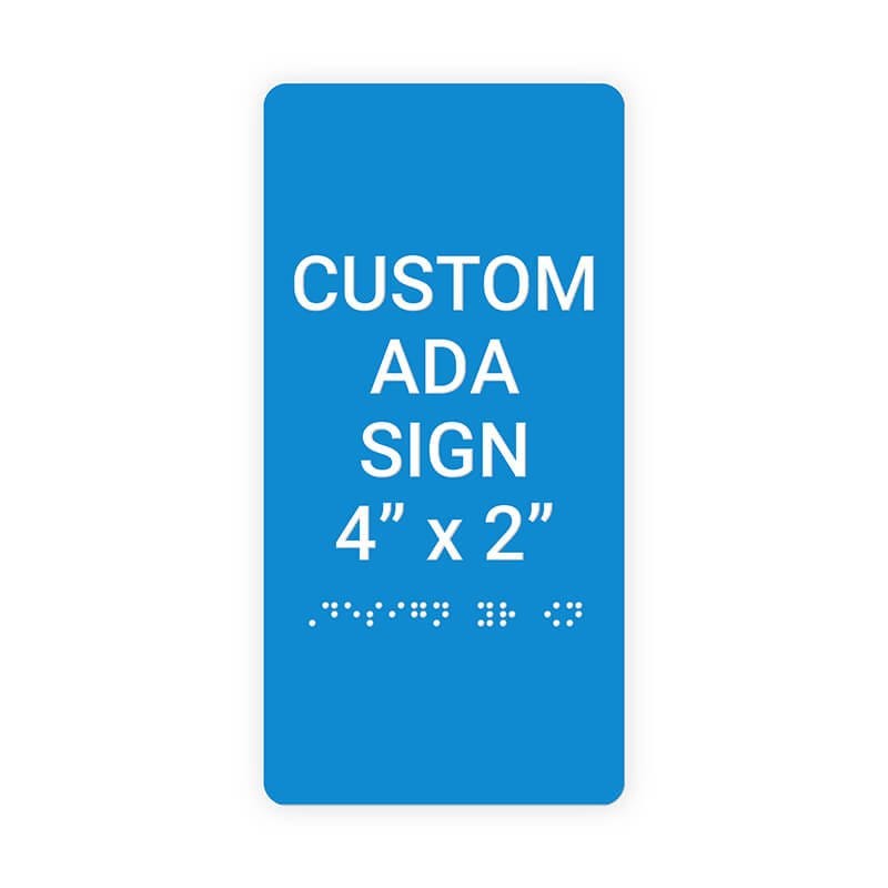 Custom ADA Sign Vertical 4" x 2"