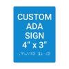 Custom ADA Sign Vertical 4" x 3"