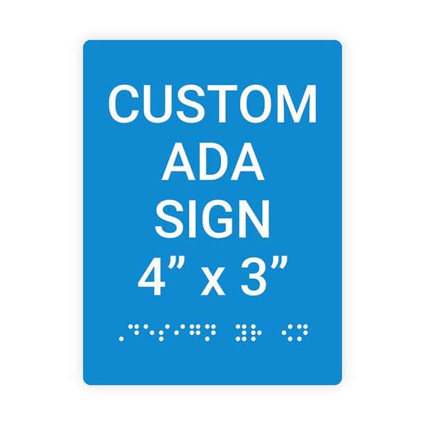 ADA 4" x 3" Vertical Sign