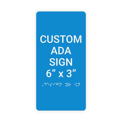 ADA Sign Vertical 6 in x 3 in