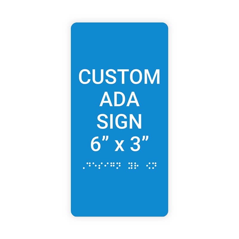 Custom ADA Sign Vertical 6" x 3"