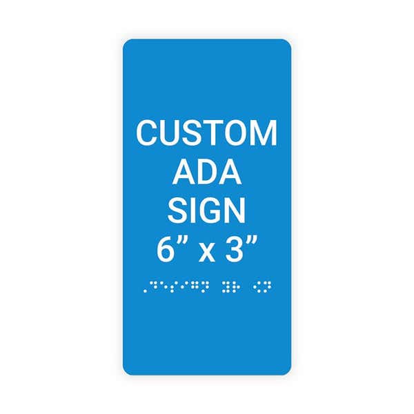 ADA 6" x 3" Vertical Sign