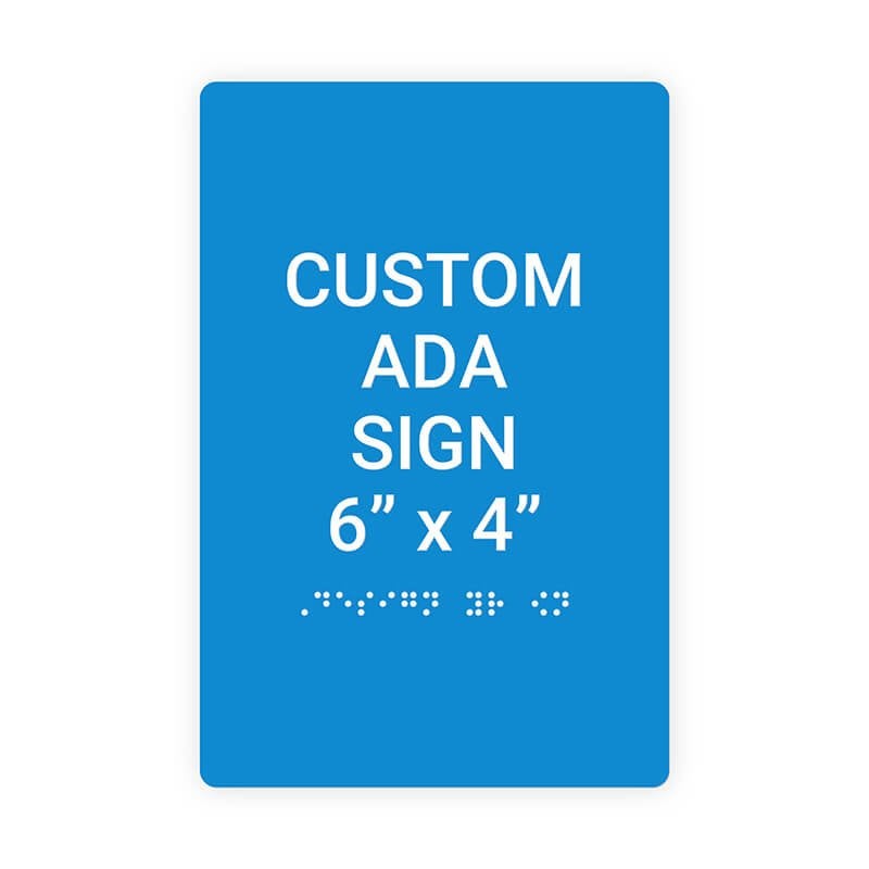 Custom ADA Sign Vertical 6" x 4"