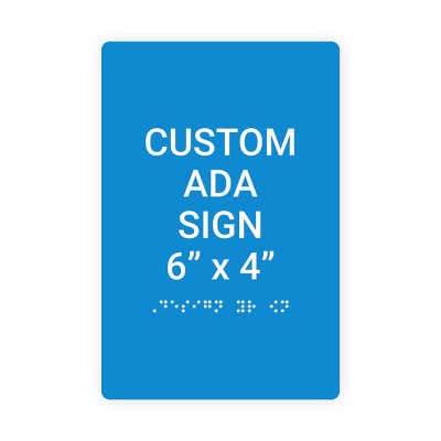 ADA Sign Vertical 6 in x 4 in