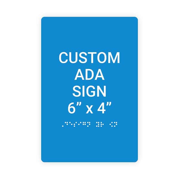 Custom ADA Sign Vertical 6" x 4"