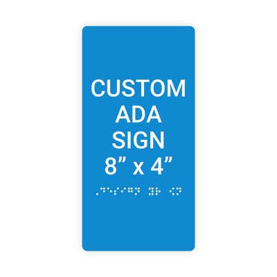 ADA Sign Vertical 8 in x 4 in