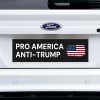 Pro America Anti Trump bumper sticker on a white truck