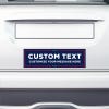 MAGA Custom Trump Bumper Sticker on the bumper of a white car