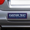 MAGA Custom Trump Bumper Sticker on the bumper of a gray car