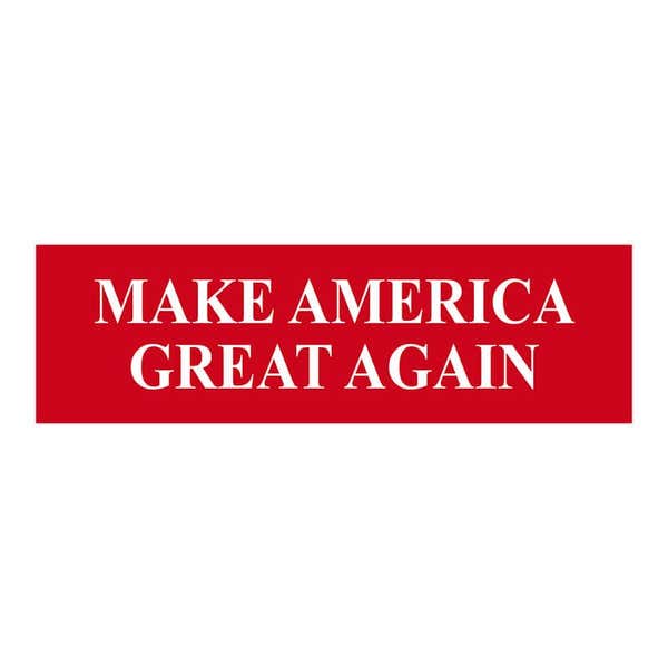Make American Great Again Bumper Sticker | 3" x 10"