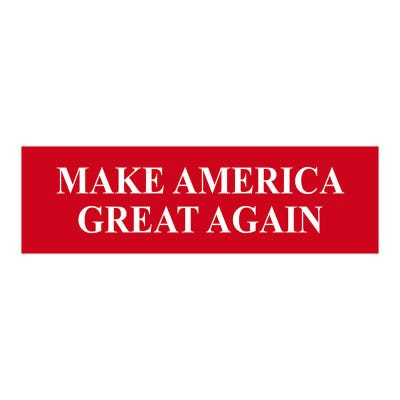 Make American Great Again Bumper Sticker | 3" x 10"