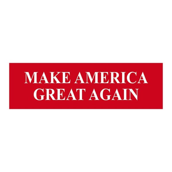 3" x 10" Make American Great Again Bumper Sticker