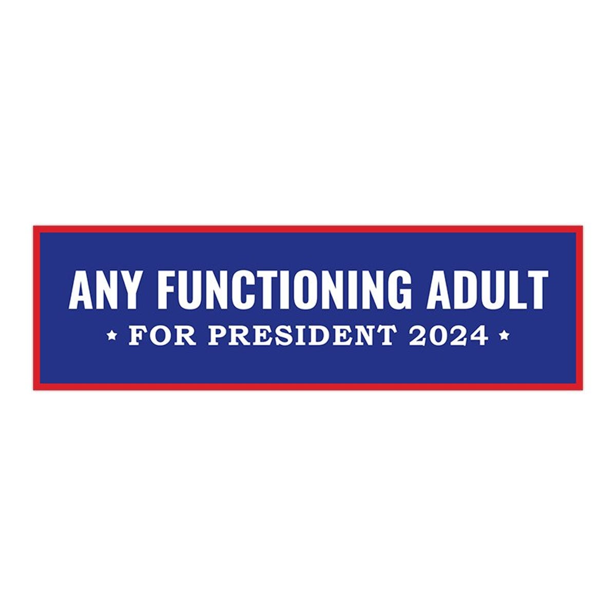 Any Functioning Adult | Funny Political Bumper Sticker