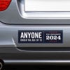 Anyone Under 70 bumper sticker on the bumper of a gray car