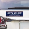 Artificial Intelligence Bumper Sticker above a white car's tail light
