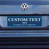 Custom Text Political Bumper Sticker on a gray car