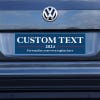 Custom Text Political Bumper Sticker on a gray car