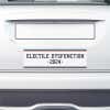 Electile Dysfunction Political Bumper Sticker on the bumper of a white car