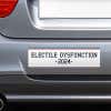Electile Dysfunction Political Bumper Sticker on the bumper of a gray car