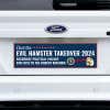 Evil Hamster Political Bumper Sticker on a white truck