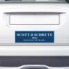 Scott Schrute Political Bumper Sticker on the bumper of a white car