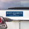 Scott Schrute Political Bumper Sticker above a white car's tail light