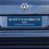 Scott Schrute Political Bumper Sticker on a gray car