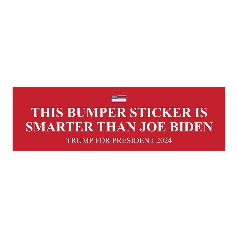 Smarter Than Biden | Funny Political Bumper Sticker