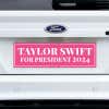 Taylor Swift for President Bumper Sticker on a white truck